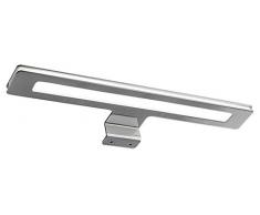 Lampade Lux lampada da incasso a LED sottopensile midgel Argento 7 W Specchio Armadio Luce Bianca Calda