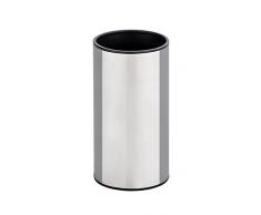 Wenko Detroit 21692233 Bicchiere Porta spazzolini in Acciaio Inox - per spazzolino e dentifricio, 6,3 x 11,9 x 6,3 cm, Satinato