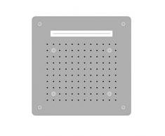 Soffione Doccia LED a Soffitto Installazione Da Incasso Con Cascata Acciaio Inox Quadro