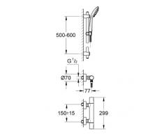 GROHE Miscelatore Termostatico per Doccia Precision Joy Cromo 34339000