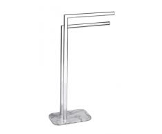 WENKO Piantana portasalviette in marmo Onyx, Acciaio, 48 x 81.5 x 19.5 cm, Cromo