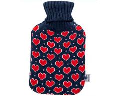 Borsa acqua calda con cuori 33x20 cm (Borsa acqua calda singola)