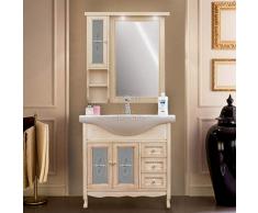 Shop Chic Arredo bagno 85 cm mobile bagno decapato specchio pensile classico