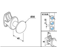 2X HANDY GRIP BIANCO PORTASCIUGAMANO APPENDINO SCALDASALVIETTE TERMOSIFONI ARREDO CONFEZIONE 2 PEZZI