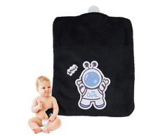 Borsa Acqua Calda Peluche, 350ML Borsa Acqua Calda, PVC Borsa Dellacqua Calda con Copertina in Peluche Boule Acqua Calda, Boule Acqua Calda con Pocketa, Hot Water Bottle per Alleviare il Dolore