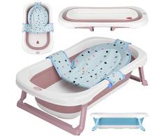 Vaschetta bagnetto neonato pieghevole da BEARTOP | incl. cuscino da bagno | ergonomico & salvaspazio | robusto PP & TPE | vasca da bagno bambini, bagnetto neonati | Garanzia di soddisfazione (3 Anni)*