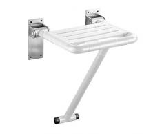 JN Sgabello Doccia Bagno di Sostegno ferroviaria Old Man Sicurezza Vasca da Bagno Sedia/Bagno Senza Barriere Fold Cambiare Le Scarpe Muro di feci Sgabello da Doccia con Cuscino (Color : White)