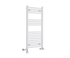Hudson Reed Radiatore Scaldasalviette Misto Termoarredo Compatto Per Riscaldamento ad Acqua ed Elettrico in Acciaio Bianco (1000 x 500mm, Elemento 600W)
