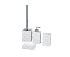 Wenko 19423100 Dosasapone Relief Poliresina, 5 x 16,5 x 7,2 cm, Bianco