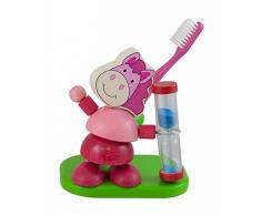 Hess - Porta spazzolino con timer per bambini Cavallo, in legno