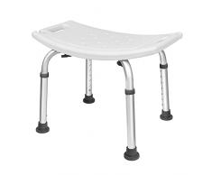 NAIZY Sgabello da doccia Sedia da Doccia Sgabello Bagno 135 KG alluminio regolabile in altezza 38-53 cm sedile doccia per anziani bambini persone - Modello A