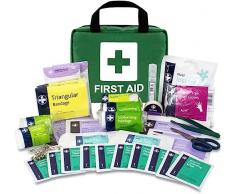 Lewis-Plast Kit di Primo Soccorso Premium da 90 Pezzi Include Collirio, 2 Pacchi di Ghiaccio e Coperta di Emergenza, Ideale per Auto, Casa, Lavoro e Vacanze - Borsa per Pronto Soccorso