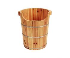 FAP Pedicure Bacino 45Cm Alta Barile di Legno Vasca da Bagno Pediluviera per Pediluvio Immergere Massaggio Spa Sauna di Mezza età e Anziani Regalo di Assistenza Sanitaria, Colore del Legno 1,