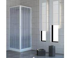 Box Doccia A Due Porte Chiusura Ad Angolo A 90°. Prodotto In Pvc Atossico Autoestinguente. Riducibile Attraverso Il Taglio Del Binario. Colore Bianco.