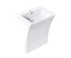 doporro® Lavandino a Colonna, Lavandino su Piedistallo 60x48x83cm, Lavabo su Colonna per Bagni da Minerale Fuso Colossum07
