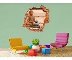 wandmotiv24 Adesivo murale 3D Sauna Finlandese, Spa e Accessori per Il Benessere Disegno 02 - Piccolo Adesivo a Muro M0965