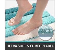 DEXI Tappeto Bagno,Tappetino Antiscivolo per Il Bagno,Soffice Tappeto da Bagno in Microfibra,Assorbente,Lavabile in Lavatrice,50 x 80 cm,Verde