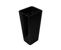 doporro® Lavandino a Colonna, Lavandino su Piedistallo 40x35x81cm, Lavabo su Colonna per Bagni da Minerale Fuso Colossum31, Nero