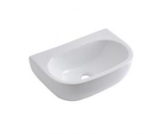 Hudson Reed Langtree Lavabo da Appoggio o Murale Ovale in Ceramica - 420 x 280 mm