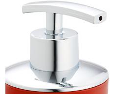 Wenko Brasil - Dispenser di sapone liquido, 7,3 x 9 x 16,5 cm, Plastica, rosso, 9 x 7.3 x 16.5 cm