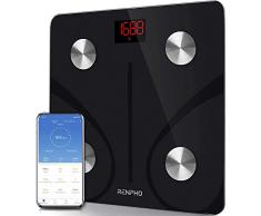 RENPHO Bilancia Pesapersone, Professionale Bilancia Impedenziometrica Bluetooth Bilancia Pesa Persona Digitale con App-Misura Peso Corporeo, Massa Grassa, BMI, Massa Muscolare, Massa Ossea, Elis 1