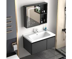 Mobile Lavabo Bagno,Mobile Bagno con Lavandino,set Mobiletto Bagno Singolo Sottotop Moderno,Mobile Bagno e Lavandino Combinato,Mobile Bagno Piccolo Montato a Parete ( Color : Ceramic basin , Size : 70