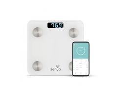Senya SYWB-S007 - Bilancia da bagno, con Bluetooth per un monitoraggio quotidiano della vostra salute, con app Fitday, bilancia da bagno, colore: Bianco