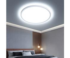 OTREN Plafoniera LED Soffitto, Lampadario Bagno 36W 3240LM, Lampada Luce Moderna per Camera da Letto, Cucina, Soggiorno, Ufficio, Balcone, 6500K Bianco Freddo, Ø30CM