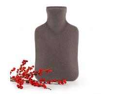 Blumtal Santi Borsa Acqua Calda Peluche da 1,8L, Fodera in Peluche Morbida, Boule Acqua Calda, Borsa Acqua Calda per Dolori (Grigio)