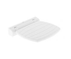 Roca Access Comfort Sedile per doccia ribaltabile senza piedi, Acciaio Inox, Bianco, 45 x 11,5 x 44 cm