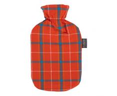 Fashy 6536 34 - Borsa dellacqua calda con rivestimento in cotone, motivo a quadri, 340 g
