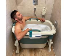 Bath Bob - Vasca da bagno pieghevole per bambini e adulti, 102 x 66 x 72 cm, misura S, max. 170 litri, pieghevole, per bagno, doccia, vasca pieghevole