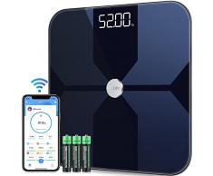 Bilancia Pesapersone Digitale Wi-Fi, IBTORO Bilancia Impedenziometrica Professionale con Tecnica ITO, Bilancia Massa Magra e Grassa di App per Smartphone, BMI, Massa Muscolare o Ossea, etc, 180KG