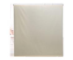 Relaxdays Tenda per Doccia Moderna, 160x240, Vasca da Bagno, Idrorepellente, Montaggio a Soffitto, Rullo Finestra, Beige