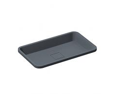 Mai & Mai Lavabo da Incasso, Lavandino Bagno Colossum104 53x33x2cm Antracite Opaco Lavabo da Minerale Fuso