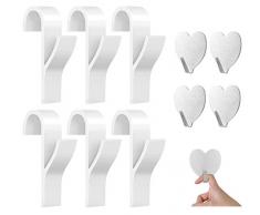 Hukermoon Ganci per Termoarredo Bagno 6 Pezzi di Appendini per Termoarredo e 4 Pezzi di Ganci Adesivi per Asciugamani Impermeabile in Acciaio Inox