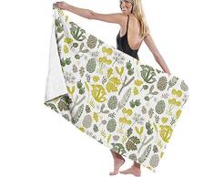 Salviette Da Bagno,Asciugamano,Telo Da Bagno,Asciugamano Da Bagno In Microfibra Con Foglie Di Quercia Ghianda Verde Autunno Per Nuoto,Campeggio,Sauna,Spa,Esterno,Piscina,Viaggi,Sport,Yoga 130X80Cm