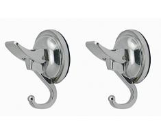 SFTlite 2 Pezzi Gancio da Parete Ventosa Gancio - Ganci per Cucina Heavy Duty 6.8Kg (Non Adatto per Vernice Muro) Ganci Bagno Ventosa Doccia Accappato