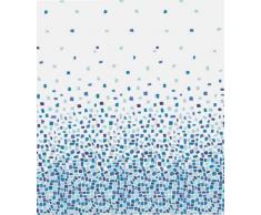 Tenda doccia tessuto poliestere anelli inclusi Design pietre blu 200x240 cm
