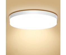 Ouyulong Plafoniera Led Soffitto Luce Calda 36W, Plafoniere Bagno IP54 Impermeabile,4250LM 3000K,Plafoniera Led Soffitto Rotonda per Cucina Soggiorno Corridoio