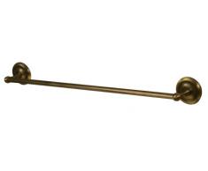 Bisk 00410 Deco Porta asciugamani a barra con finitura in colore di ottone anticato, 46 x 51 x 8 x 7.5 cm