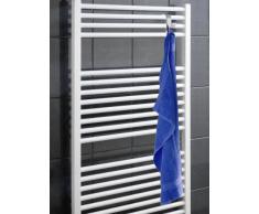 Wenko 4468162100 - Set di 2 appendini per termosifone scaldasalviette, in plastica cromata, 2,5 x 10,5 x 7 cm