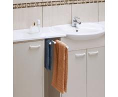 Wenko 18570100 Portasciugamani telescopico Trio Basic - allungabile, Metallo, 7 x 12.5 x 43 cm, Bianco