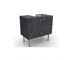 Mobile per lavabo design No.DS3 Zebras Black 60x55x35cm, basso, Larghezza: 60cm, regolabile, mobiletto da lavandino, lavandino, mobiletto da lavabo, lavabo, mobiletto, bagno, bagnetto, mobile da bagno