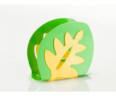 brandani 56411 portasalviette flora double giallo verde