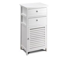 CASSETTIERA COMODINO IN LEGNO BIANCO TRE SCOMPARTI