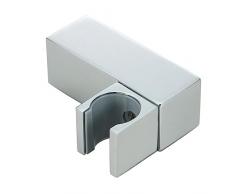Oupukle Supporto Doccia Ottone Supporto Soffione Doccia Doccino per Doccia per Doccia Supporto a Muro Doccetta Staffa per Doccia Cromato (Rotondo)