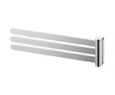 Bisk 32 x 2 x 9 cm Natura Porta Asciugamani a Barra Tripla, Cromo