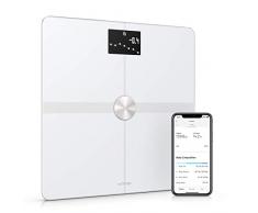 Withings Body+ – Bilancia Intelligente con Analisi della Composizione Corporea, Misurazione di IMC, Pesapersone Digitale da Bagno, Sincronizzazione dellApp tramite Bluetooth o Wi-Fi, Bianco