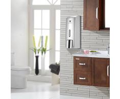 Anself dispenser di sapone a parete con adesivo argento